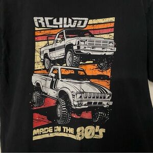 Vintage Mens Graphic Tee T Shirt Black L 40” RC4WD Trucks Truck Made In The 80’s